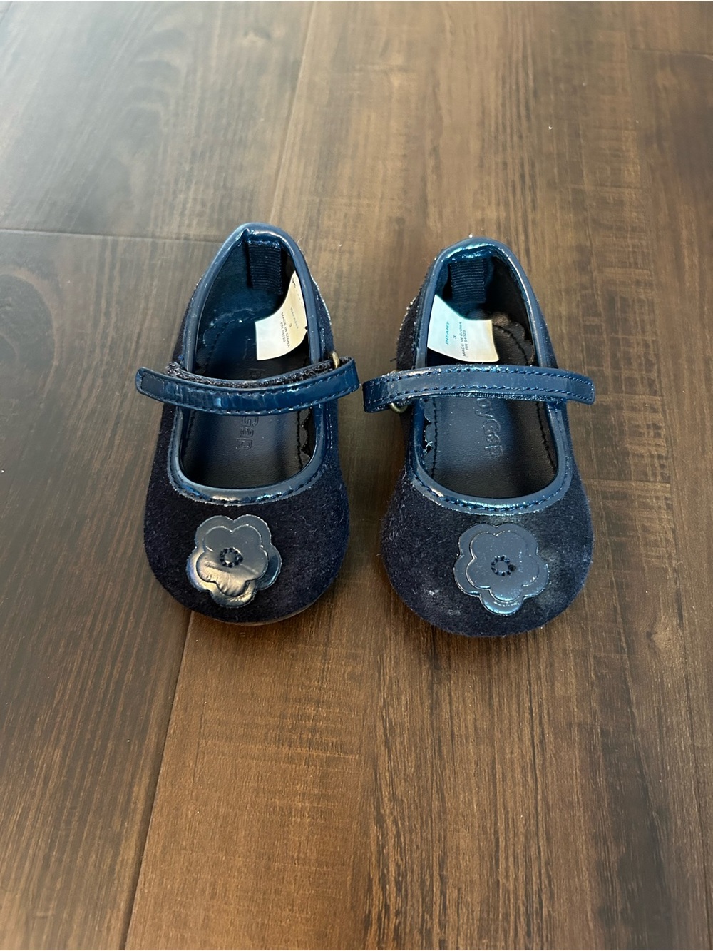 Baby Gap Girls Navy Flower Mary Jane Kids Shoes